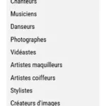 Toutes les catégories de métiers sur book.fr. Photographes et Modèles, mais aussi maquilleurs, coiffeurs, chanteurs, comédiens.